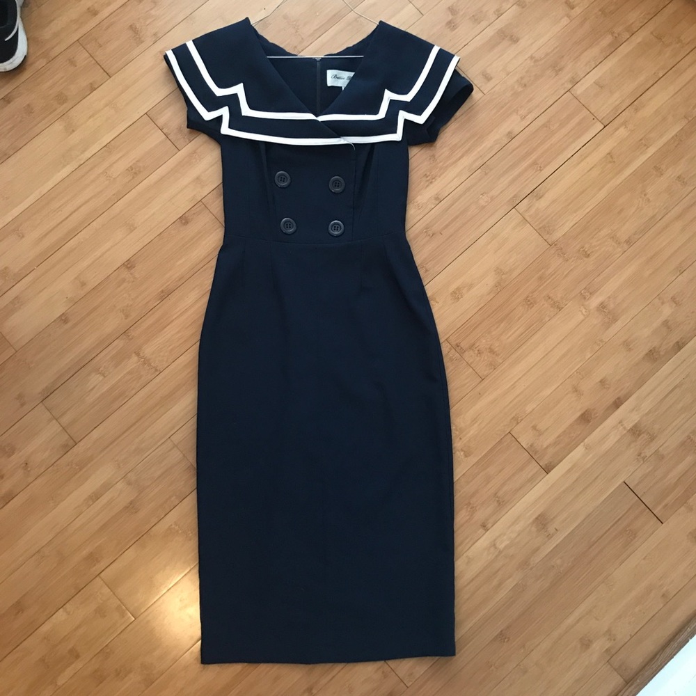 Bettie Page sailor pencil dress